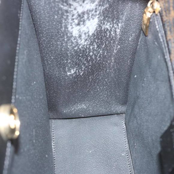 CELINE Macadam Canvas Hand Bag PVC 2way Black Auth 67776A - Picture 10 of 16